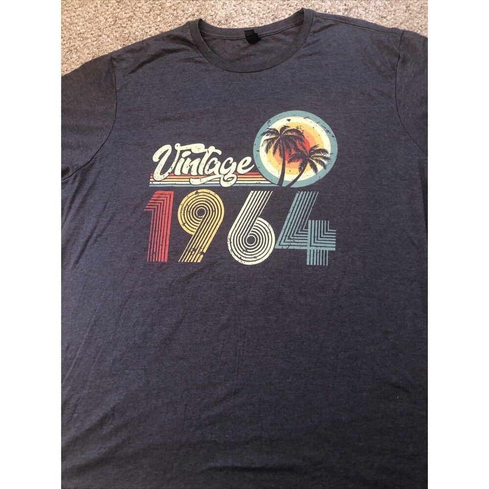 Vintage 1964 T Shirt 3xlβ 60 year Birthday Shirt Black